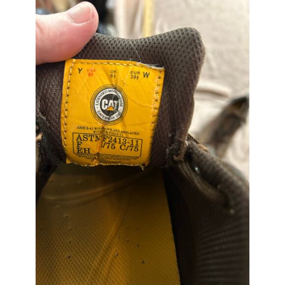Women's Caterpillar Composite Toe Work Shoes 8.5 Good with some peeling - Picture 9 of 10